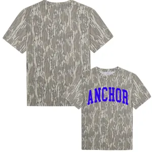 Anchor Bottomland Camo Shirt, Nautical Outdoor Graphic Tee, Coastal Lifestyle