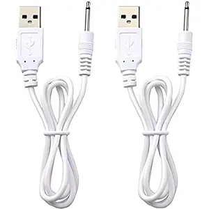 (2 Pack) Fast  Replacement USB  | DC Charger Cord - 2 Ft - 2.5mm