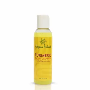 Organic Extract Turmeric Facial Cleanser with Niacinamide 4 oz Gentle & Effective for All Skin Types