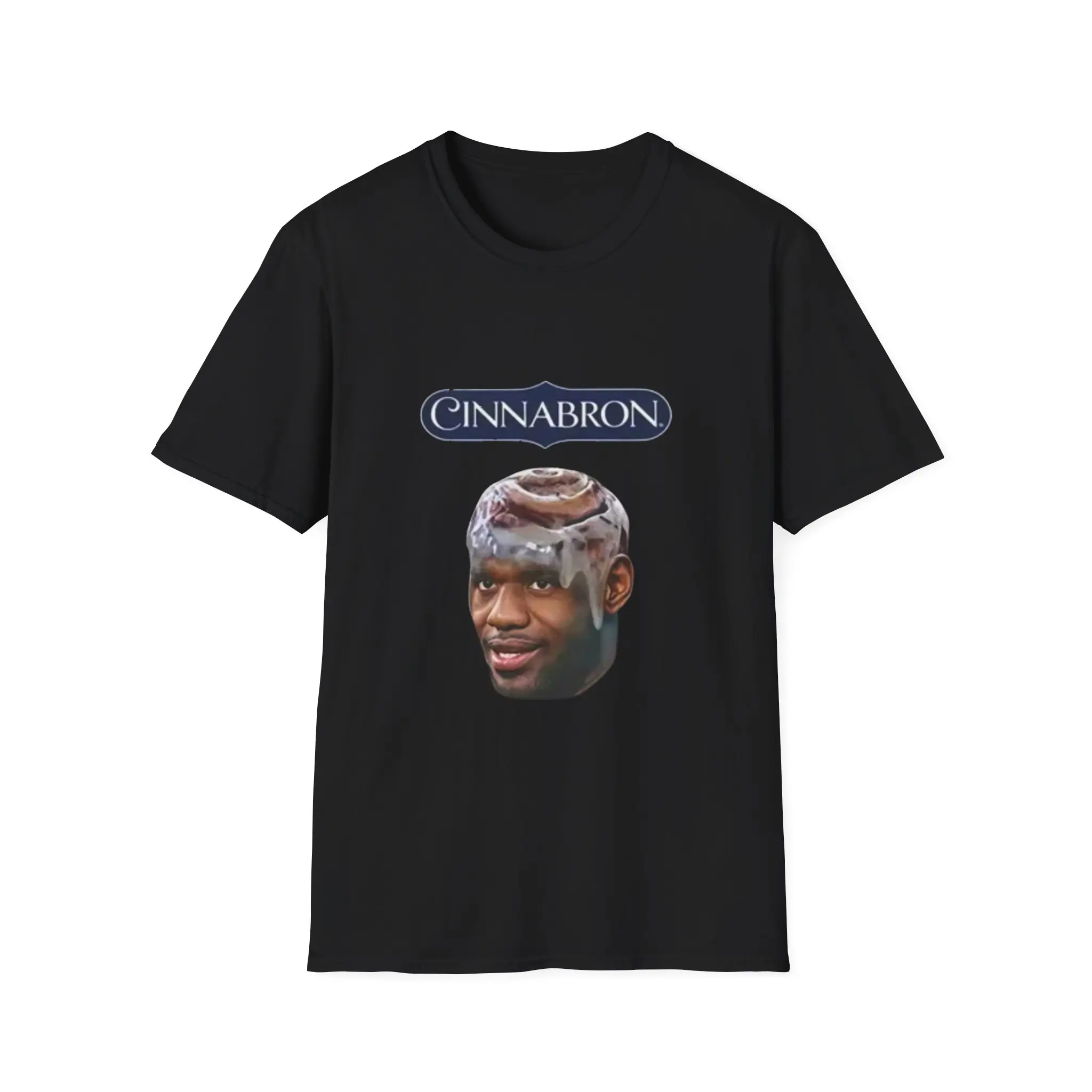 Cinnabron LeBron James Cinnabon Meme T-Shirt, Funny Ironic Gifts, Unisex Softstyle Casual Top, Premium Lightweight Cotton Crewneck Streetwear Graphic Tee