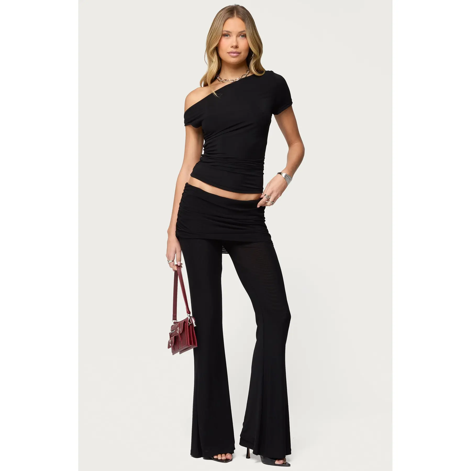 Halli Foldover Mini Skirt Pants