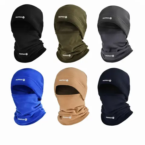 Men's Synthetic Fleece Windproof 2-Piece Protective Gear Set - Face Cover Balaclava, Ski Mask, Hat, Neck Warmer, Helmet Hood for Cold Weather Activities (30cm*20cm*8cm Festive Party Accessory)