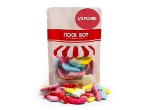 Bubs Swedish Godis Candy, 1/2 Pound Mix, Sweet and Sour, Swedish, Vegan, Stock Boy Candy Co., Imported Fresh from Sweden