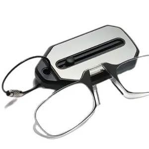 Minimalist Design Stylish Keychain Reading Glasses - Nose Clip Type Without Glasses Legs, Unisex Father's Day Gift Accessory, Minimalist Design Keychain