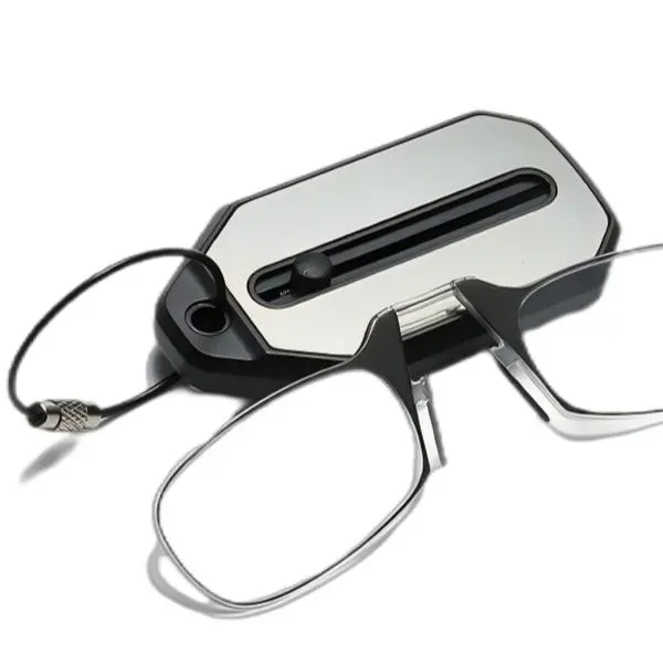Nose Clip Reading Glasses, Minimalist Legless & Flexible Design with Compact Keychain Attachment, Unisex Durable & Lightweight Readers for Daily Use, Everyday, Neutral, Working On Laptop, Reading Eyewear, Hobbies, Eyeglass, Lightweight Eases Long Reading,