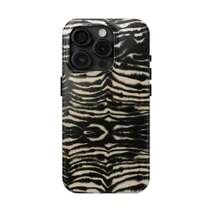 Zebra Print Protective Smartphone Case, Cellphone Casing for iPhone 17, 16, 15, 14, 13 Pro Max - Dual Layer Shockproof Phone Accessories with Polycarbonate Shell & TPU Lining for Enhanced Protection
