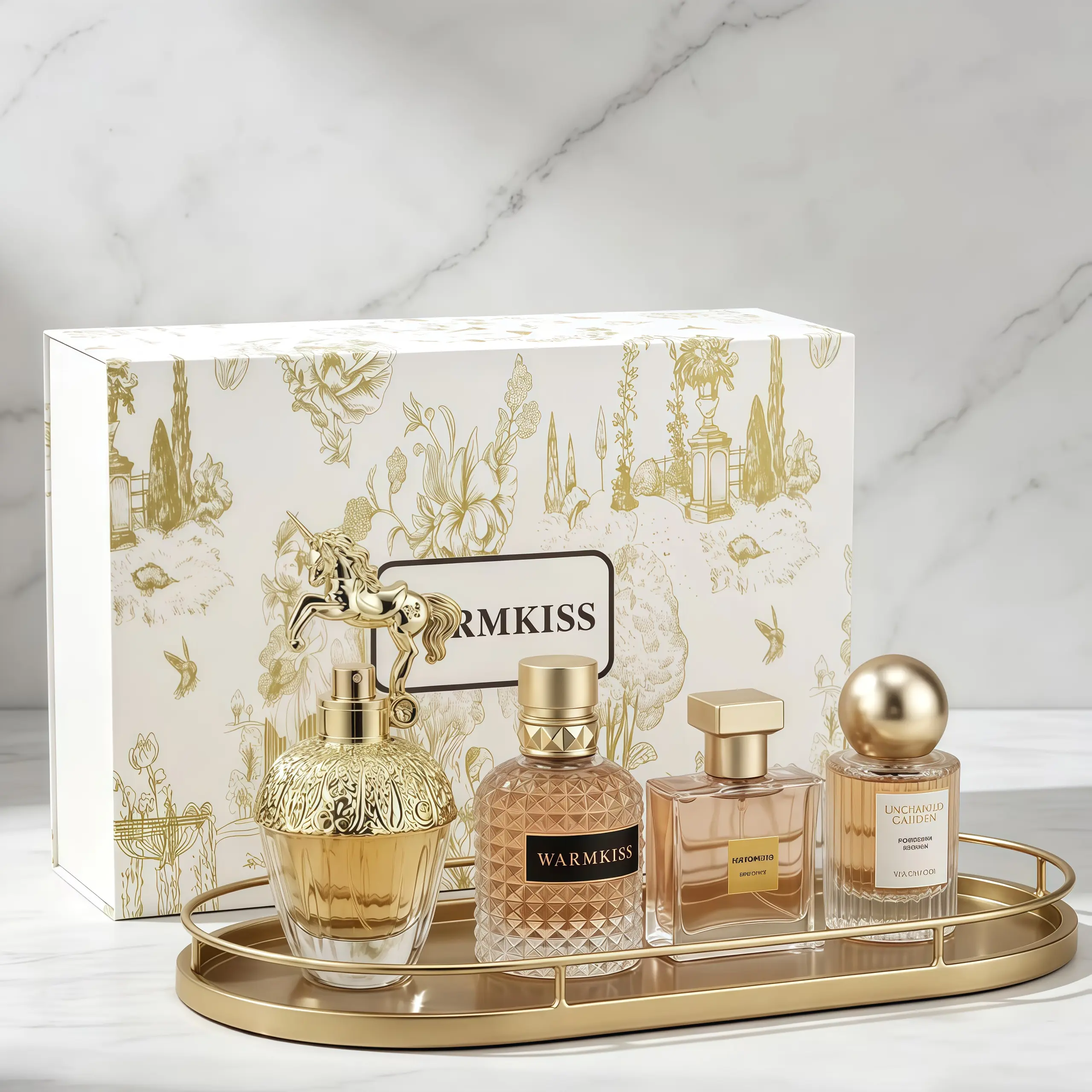 WARMKISS Free Party Perfume Gift Set | 4-piece large-capacity set (50ml+30ml*2+25ml) | From sweet girliness and gentle floral scents to cool, unisex woody aromas, all covered | curations good scent | Long-lasting fragrance | women's perfume confidence