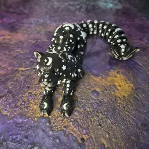 Lunar panther star and moon designed articulated fidget stress anxiety relief