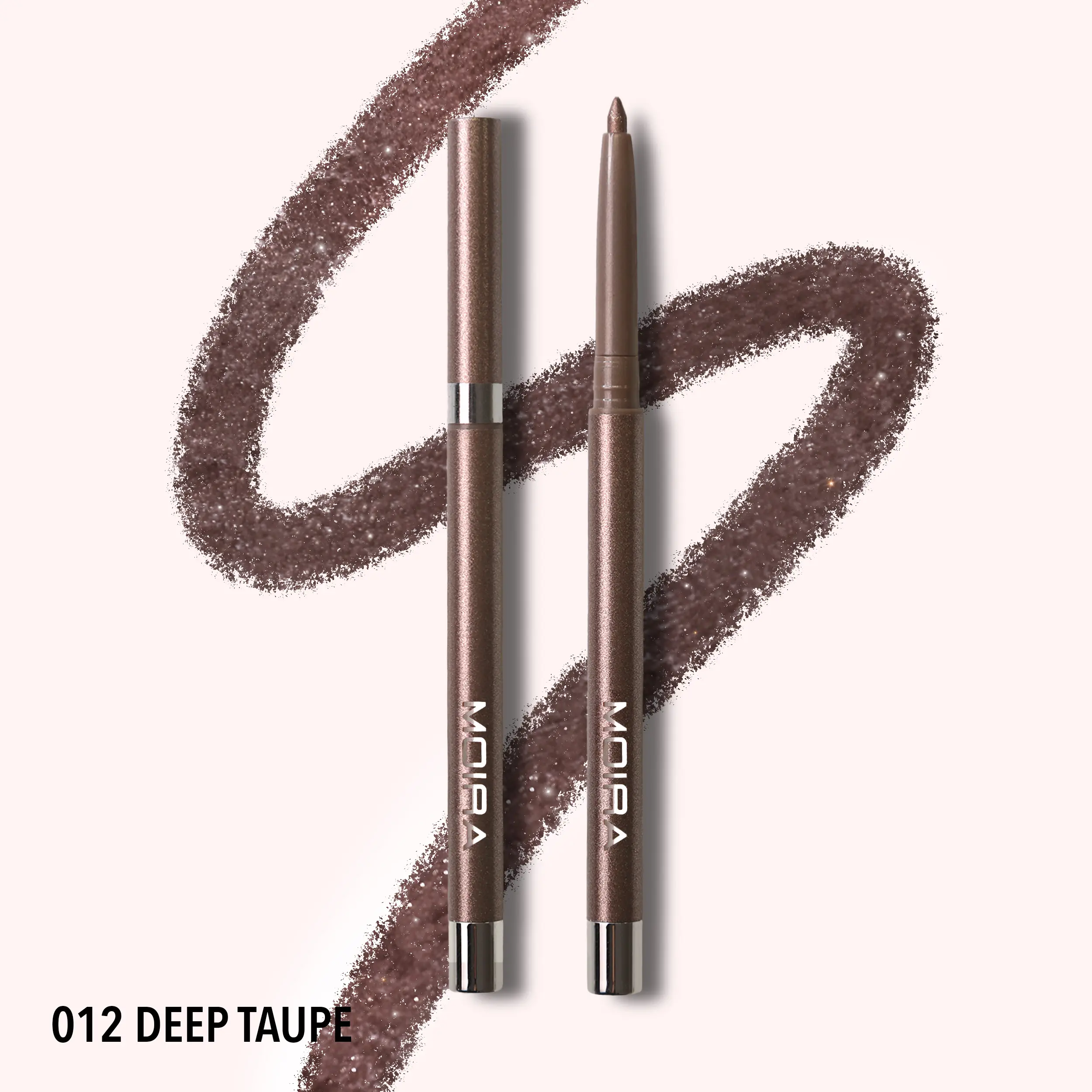 MOIRA | Statement Shimmer Liner (012, Deep Taupe) | Waterproof Shimmer Eyeliner, Highly Pigmented & Long-Lasting | Smooth Glide Retractable Formula, Multi-Use Liner & Shadow