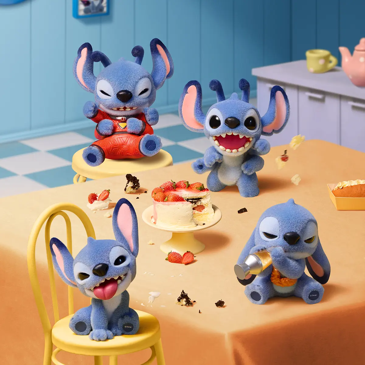 MINISO Disney Stitch 'Not So Well Behaved' Blind Box Figure – Collectible Home Decor Fuzzy Soft Texture Sugar Cube Ideal Holiday Birthday Gift for Kids Friends Fans GirlfriendsDealsForYouDays