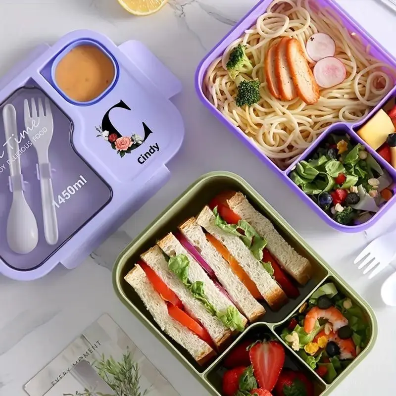 Customizable Fantasy Art Lunch Box, Leak-Proof Divided Food Container, Large Capacity PP Meal Prep, Ideal for Students, Office, Outdoor Use, Bento Boxes
