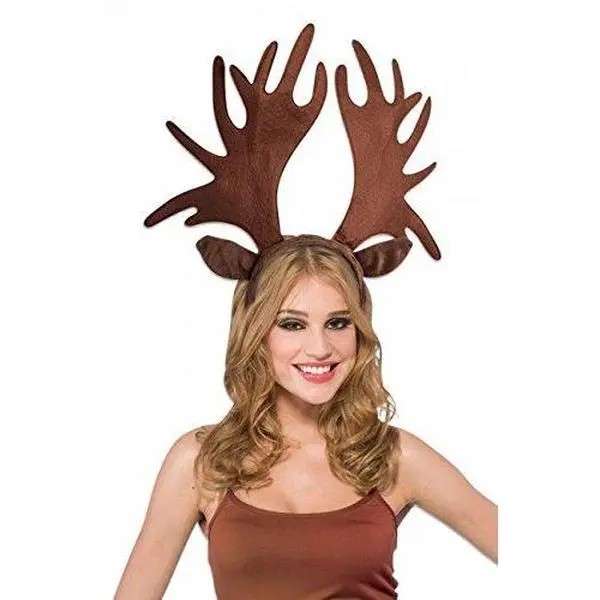 Moose Antlers Headband - Felt - Brown - Costume Accessory - One Size