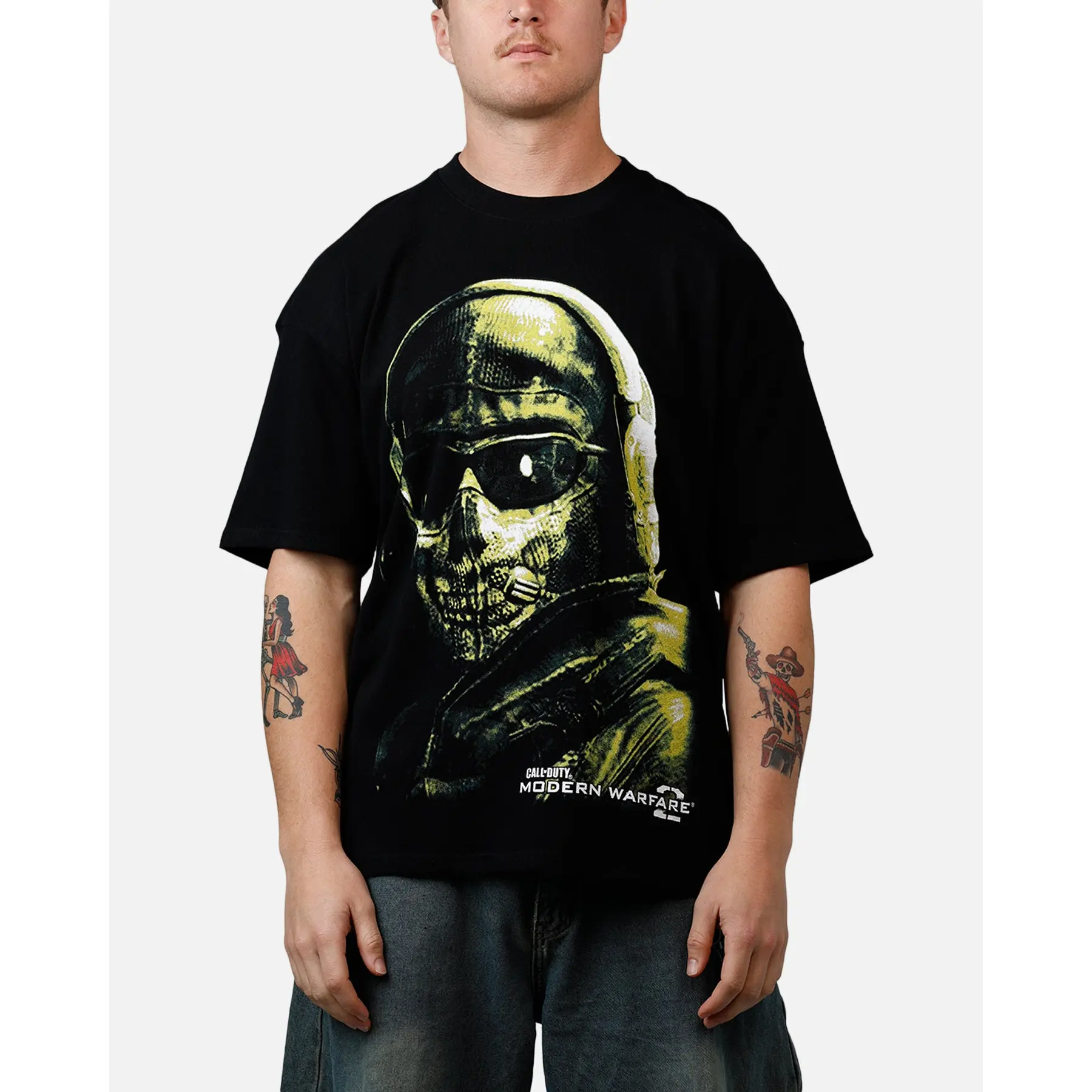 73Studio X Call Of Duty Modern Warfare II Ghost T-Shirt Black