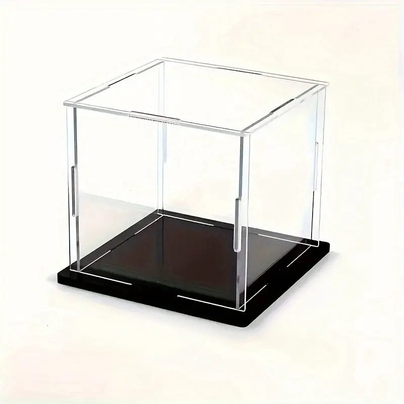 Transparent Clear Acrylic Display Case, Dustproof Plastic Box with Matte Finish Base, Easy Assembly, Various Sizes for Collectible Figurines Action Figures Collectibles Models, Collector