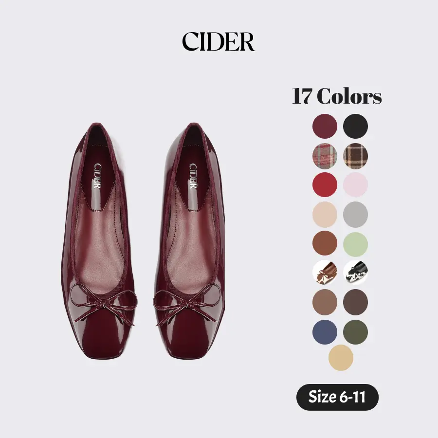 Cider Bow Ballet Mary Jane Flats – Cushioned Square Toe Flats for Women,Non-Slip Comfort Shoes for All-Day Commute & Office Wear Footwear SummerFinds
