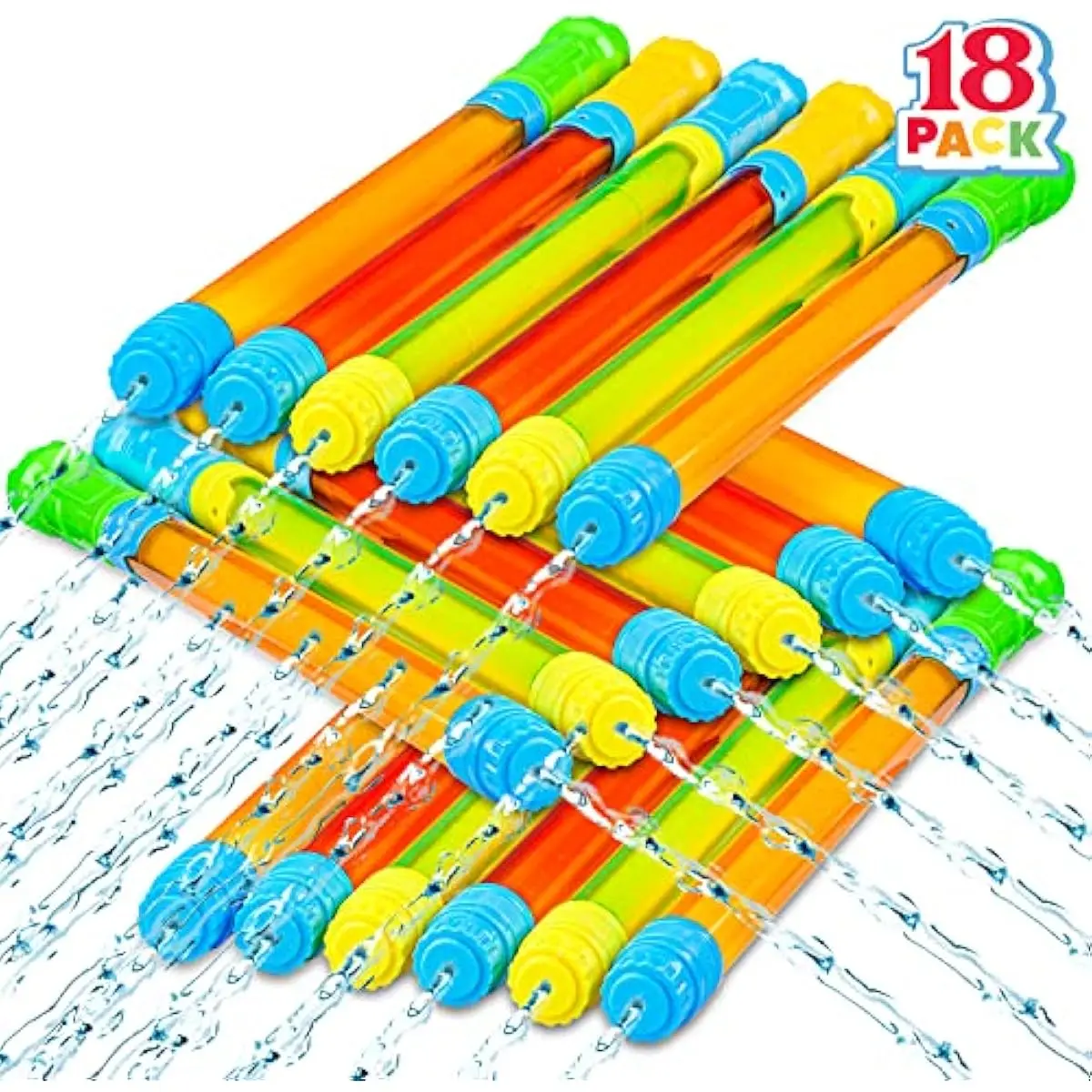 18 Pack 16.5'' Water Gun, Blaster Squirt Guns, Bulk Water Guns Summer Outdoor Swimming Pool, Backyard, Beach Water Game Fighting Play Pool Toys
