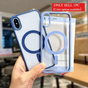 New Magnetic Wireless Charging Case for IPhone X/XS XR XS Max Hard Acrylic Cover Protector