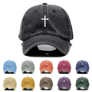 Cross Embroidered Christian Baseball Cap - Adjustable Jesus Hat for Men and Women, Faith-Based Church Apparel, Religious Headwear for Prayer, Worship, Bible Study, and Everyday Wear, Inspirational Gift, Stylish Spiritual Accessories