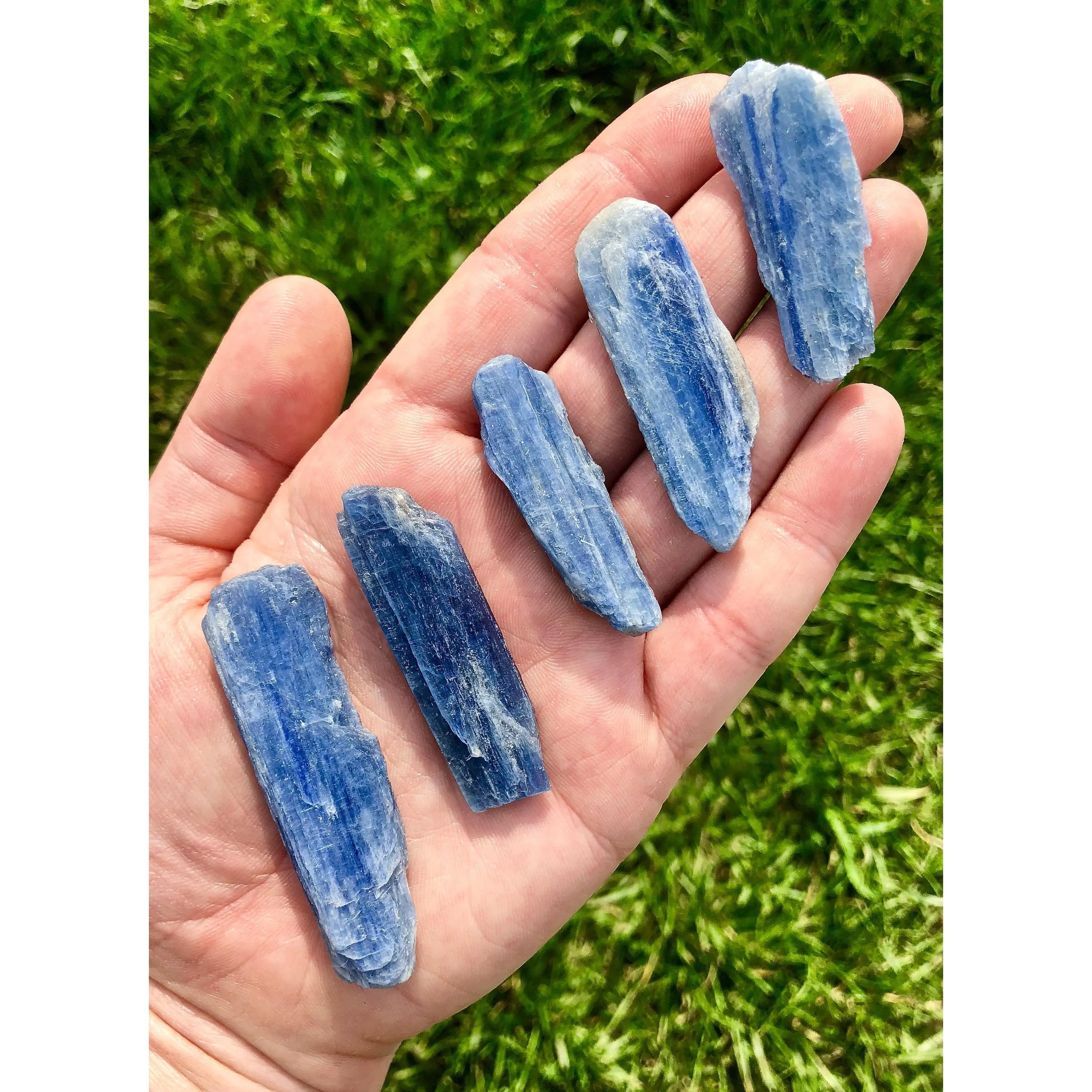 New Moon Beginnings Raw Blue Kyanite Blade - Natural Mineral with Blue Color and Unique Crystalline Structure