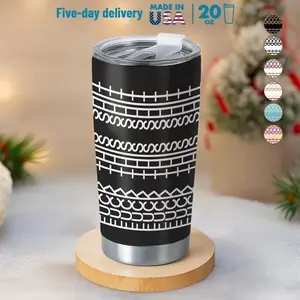 Judywin Talk Hidden Message 20oz Stainless Steel Tumbler - Bold Optical Design with Secret Statement, Insulated Leakproof Portable Coffee Flask, Funny Stress Relief Men's Gift for Office/Home, Black with Straw
