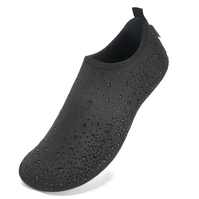 Womens Barefoot Water Shoes Travel House Slippers for Indoor and Outdoor Aqua Socks for Beach Swim Surf Yoga Dancing Camping#SpringStatements Greenish, Women's Water Shoes, Slip-On Style, Tpr Outsole, Elastic Mesh, Breathable