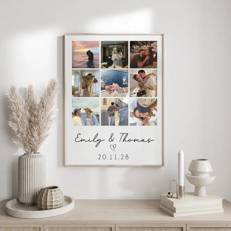 Personalised Photo Print, Personalised Photo Collage Print, Personalised Valentines Gift