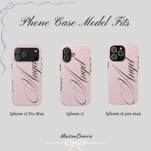 Angel phone case with polka dots For Iphone 17 pro max, SamSung and more Phone Cases Phone Cover Hard Case Tough 2-piece Phone Case