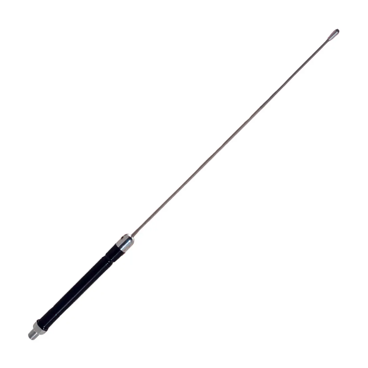 Tiger C28-0-BLACK 67 in. Stainless Steel Bass Load Whip Antenna with 3/8"-24 Threaded Base, Superior Quality Performance, Reliability for Vehicle Tech Devices