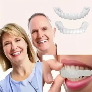 Comfortable False Teeth Aligners Mouthpiece Pack of 2, Durable Adjustable Easy Clean Anti-Stain, Perfect Fit for Daily Wear