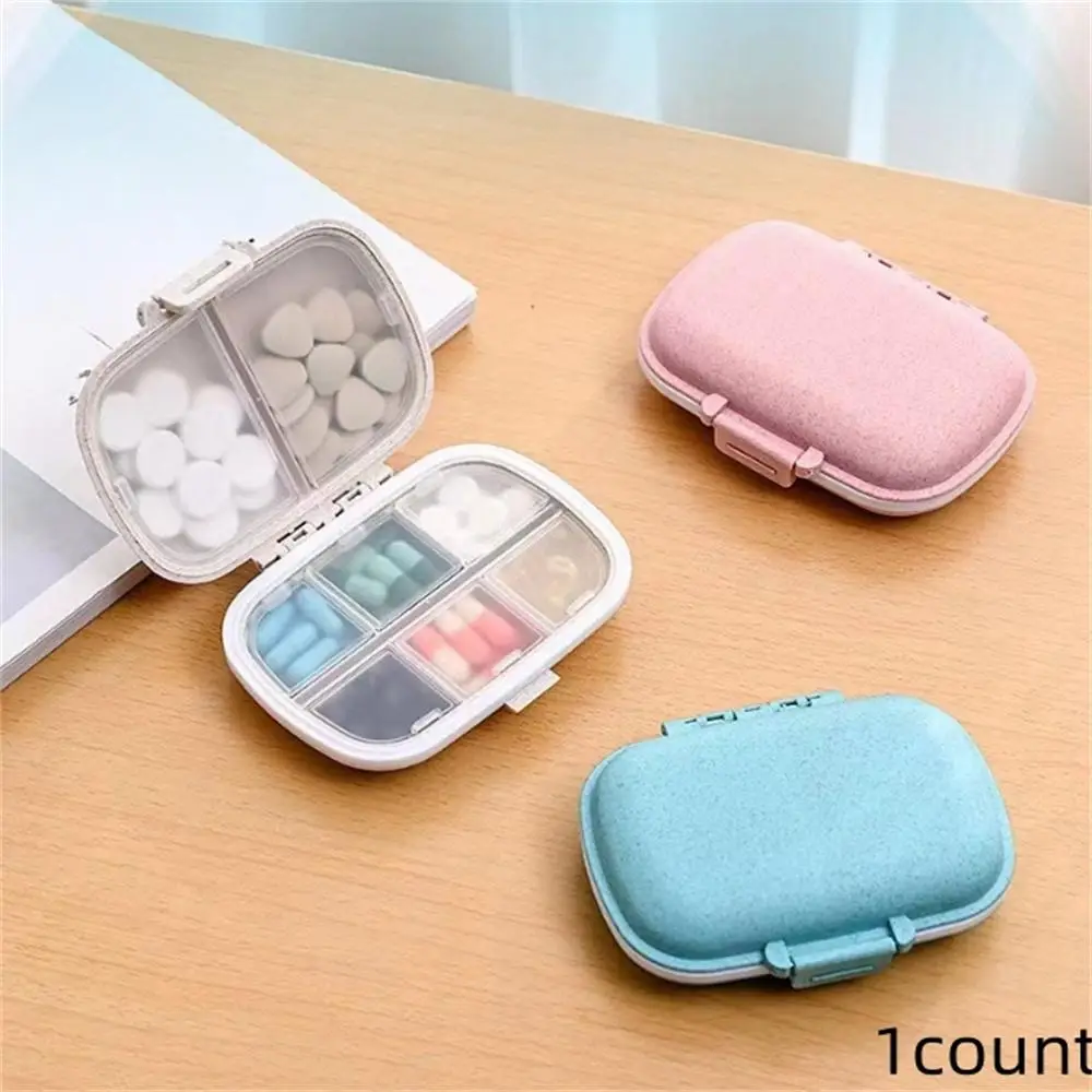 Portable 8-grid Pill Storage Box, 1 Count Dustproof Sealed Pill Organizer, Kitchen Accessories, Healthcare Pill Storage Box for Home Office Outdoor Tr