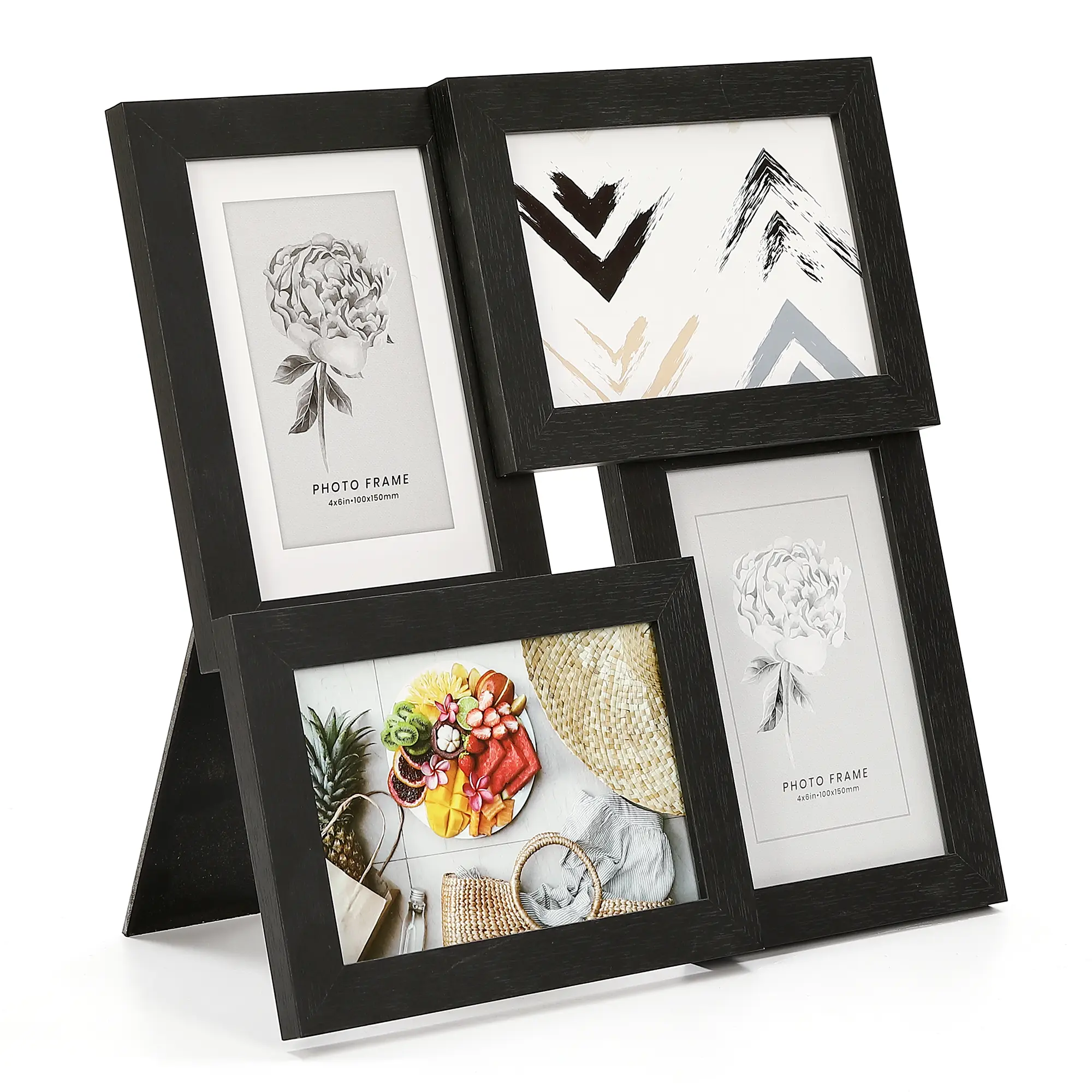 4x6 Multi Photo Frames Set – Collage Wall Decor with Glass Front – For Family, Wedding, or Gallery Display
