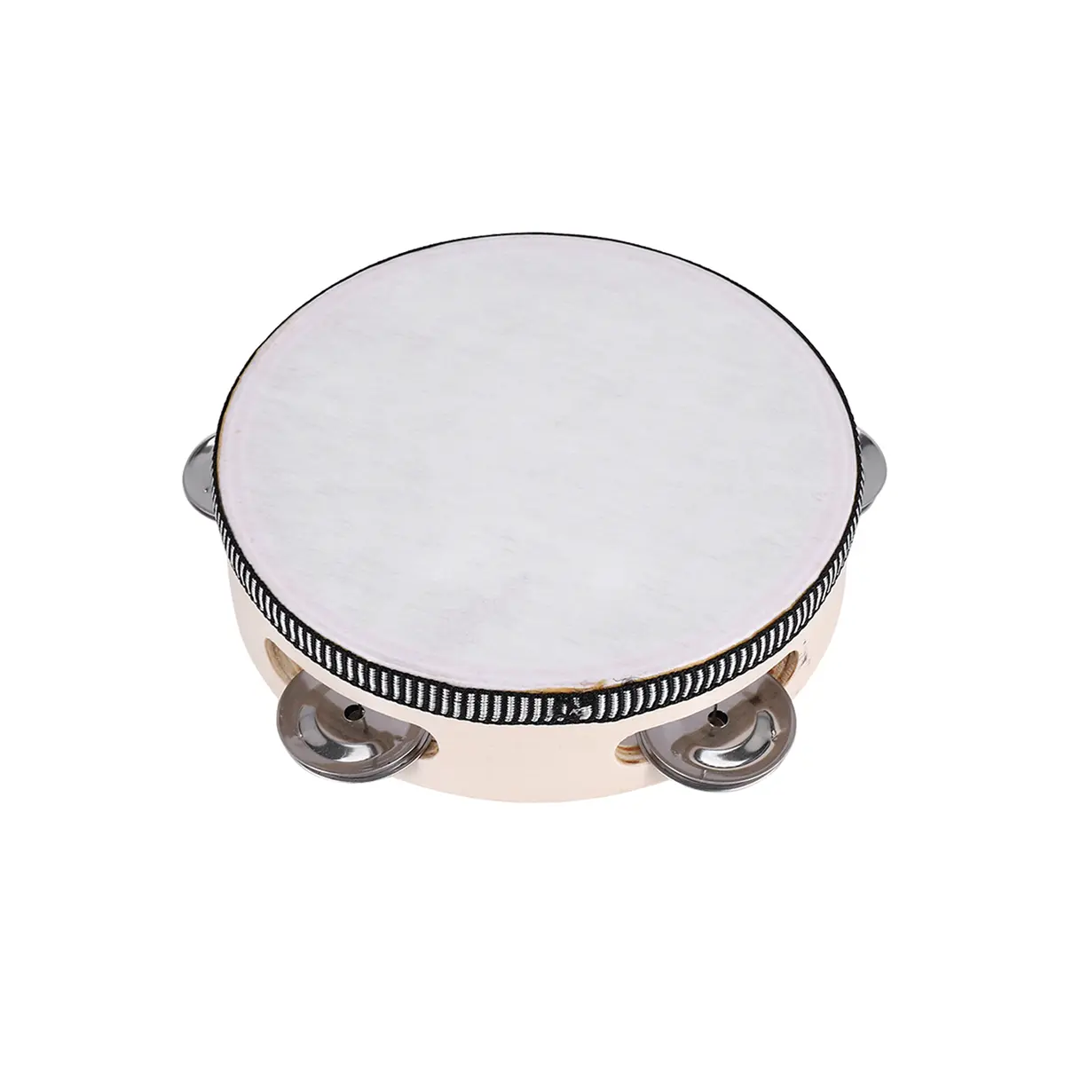 6" Musical Tambourine Tamborine Drum Round Percussion Gift for KTV Party