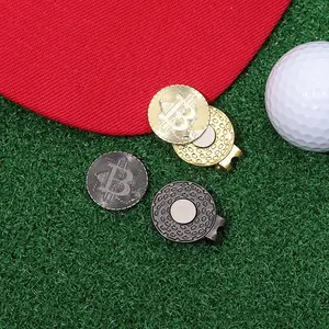 Golf Hat Clip Ball Marker, Round Coin Design Golf Ball Marker with Strong Magnetic Design, Golf Accessories for Outdoor Sports