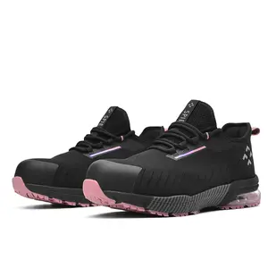 SPIEZ Women's Puncture-Proof Safety Sneakers Air-Cushioned Composite Toe Round Toe Laces All Seasons Footwear Closed Walking Shoes Sweat（060C） Parent