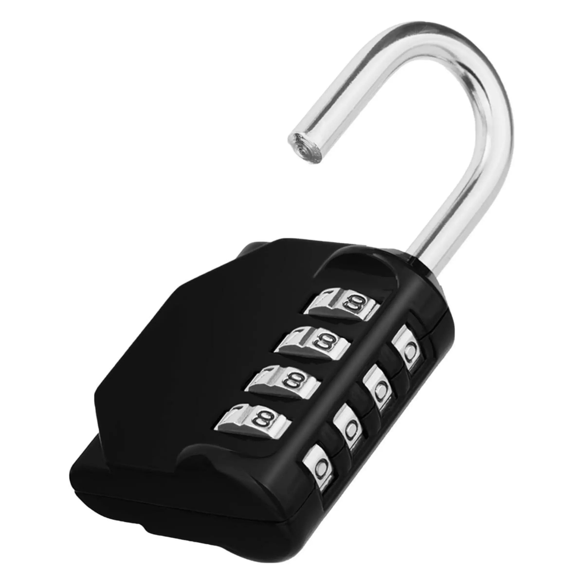 1Pc Resettable Combination Padlock, Weather Resistant Padlock, Zinc Alloy Lock, Security Lock, 4-Digit Keyless Code System with Weatherproof Construction. Storage Units, Toolboxes. Designed for Gym-Goers, Homeowners & Professionals