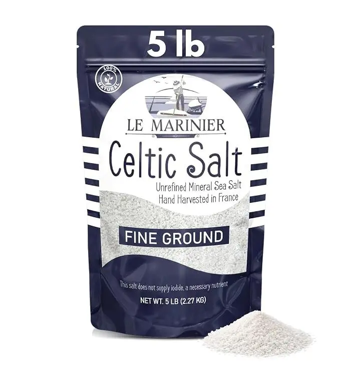 🔥 HOT SALE 51% OFF Le Marinier Celtic Salt Organic Fine Ground, 5lb Mineral Rich 100% Natural and Unrefined French Sea Salt Organic. Hand Harvested Mineral Sea Salt, Sal Celtica Organica (5lb Fine Ground)