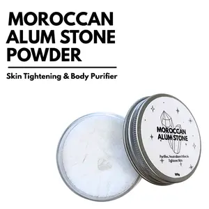 Moroccan Alum Stone Crystal Powder – Natural Deodorant & Skin tightening and Purifying | Ancient Hammam Beauty Secret Body Care Cosmetic White