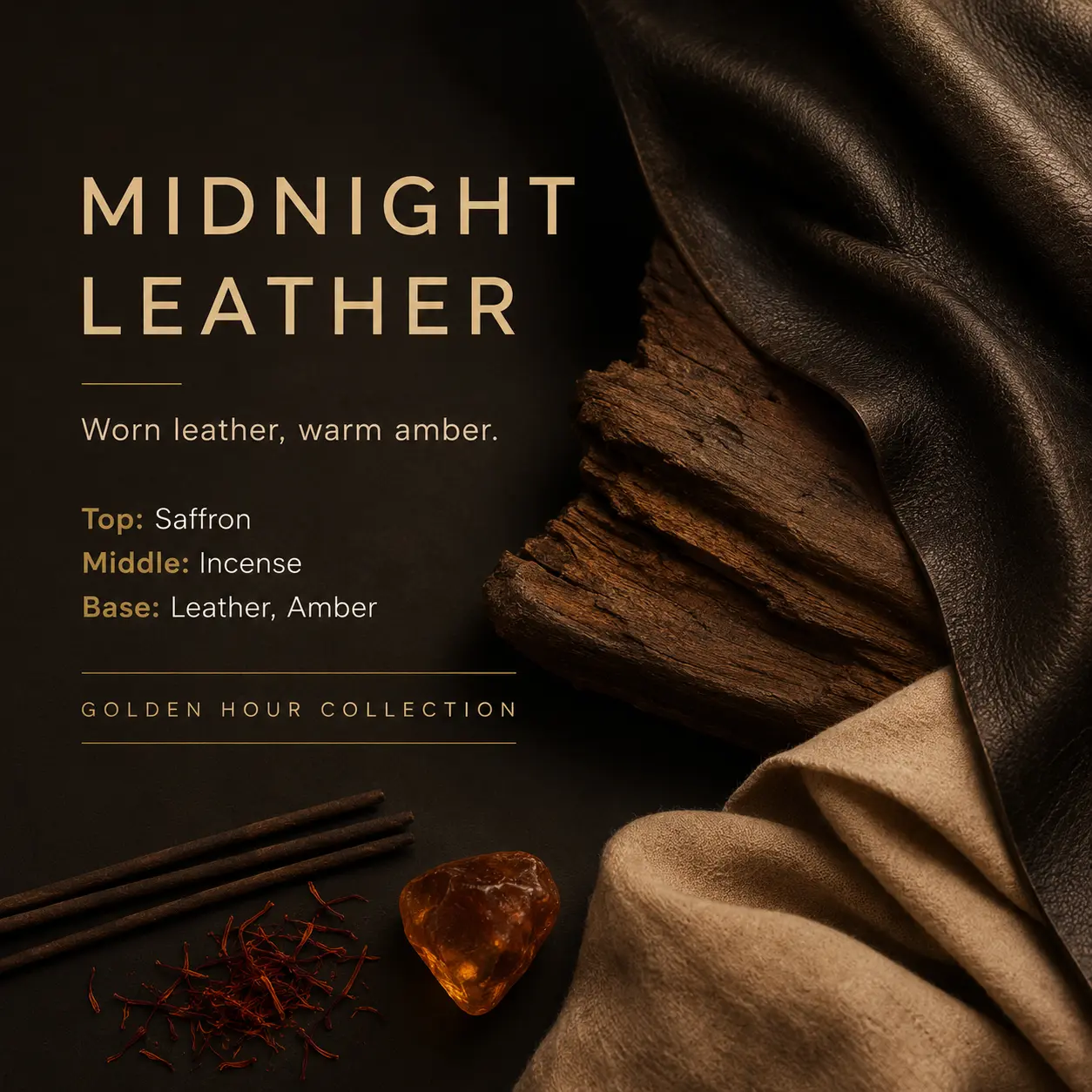 Midnight Leather Candle