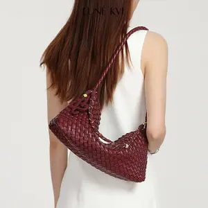 LUNÉ KVI New Handwoven Shoulder Bag, Luxurious and Versatile Underarm Bag, Uniquely Designed Handheld Dumpling Bag, Large-Capacity Commuter Parent-and-Child Bag