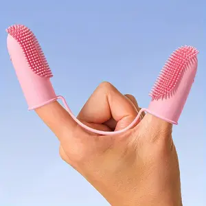 Pet Toothbrush & Toothpaste Set, Finger Toothbrush for Dogs & Cats, Dental Care Cleaning Tools, Easy-To-Use Pet Oral Hygiene Kit