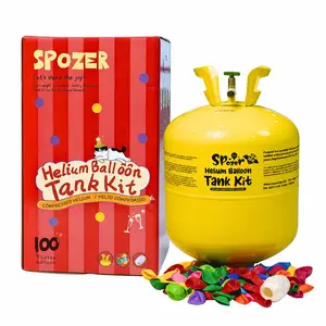 Spozer Helium Tank Kit 22L Spozer for Party Wedding Decoration at Home Free 100pcs 9" Balloons Anniversary