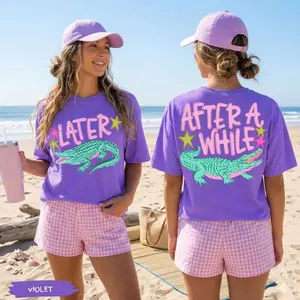 Comfort Colors Later Gator Alligator Summer Shirt | After A While Crocodile Summer Vacation Tee Tshirt | After While Summer Beach Shirt