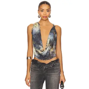 Jaded London Super Cowl Top in Brown