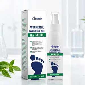 (3 bottles)Tea Tree Oil   - Plantar Moisturizing Deodorant for Odor Control & Dry  Care, Natural  Sanitizer with Antifungal Properties, Ximonth Clear  Sanitizer , for  & Shoe Freshness foot spray and
