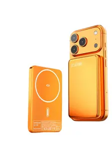 Magnetic Ultra-Thin Lightweight Rechargeable Magsafe Charger, 5000mah Wireless Fast Charging Adapter, Compatible with iPhone Huawei Xiaomi, Airplane Safe