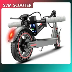 Electric Scooter - 8.5" Solid Tires, 350W Motor, Up to 19MPH& Miles Long-Range Portable Commuting Scooter for Adults with Double Braking System, App