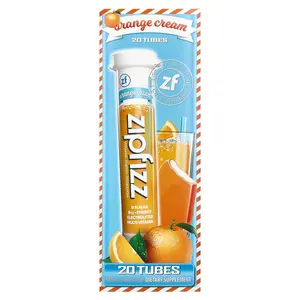 Zipfizz Energy Drink Mix, Orange Cream, 20 Tubes, 0.39 oz (11 g) Each