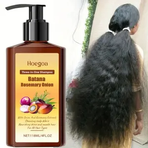 4.oz Batana Shampoo, Scalp Revitalizing Shampoo, Growth Shampoo & Serum - 3-in-1 Formula with Rosemary, Onion, Ginseng Extracts, Cleanses Scalp Debris, Nourishes & Shines Hair, Natural Ingredients for All Hair Types