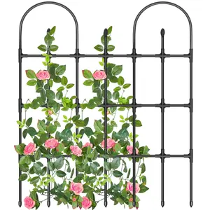 Garden Trellis for Climbing Plants Outdoor, 1 Set Garden Trellis for Climbing Roses and Vegetables, Rustproof Flat Wall Trellis, Pea Cucumber Tomato Flower Support Structure, Metal Trellis
