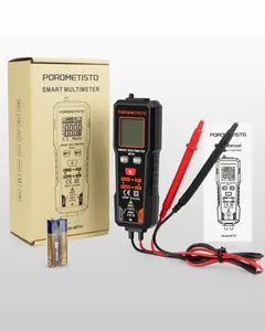 POROMETISTO MT01 Smart Digital Multimeter Tool - 2000 Counts Auto-Ranging Voltmeter, Non-Contact Voltage Tester, AC/DC Voltage, Phase, Live Wire, Resistance, Continuity Tester with Backlight, LED Flashlight, 2*1.5V AAA for Industrial Use